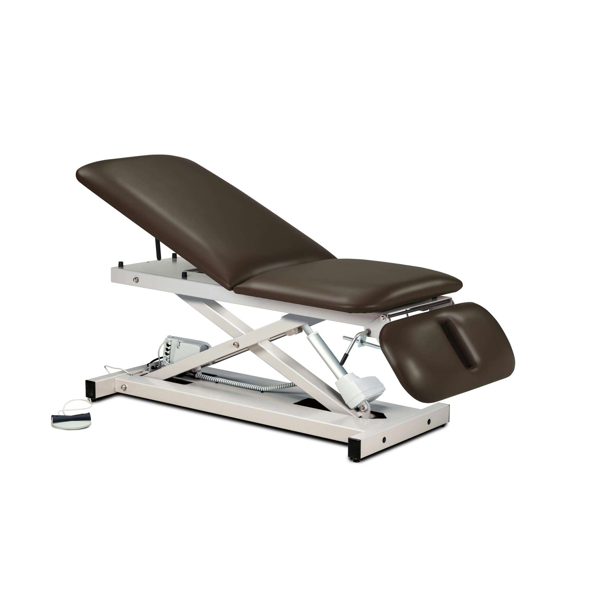 Clinton open base power hi-lo exam table with adjustable backrest and drop section - Image 3