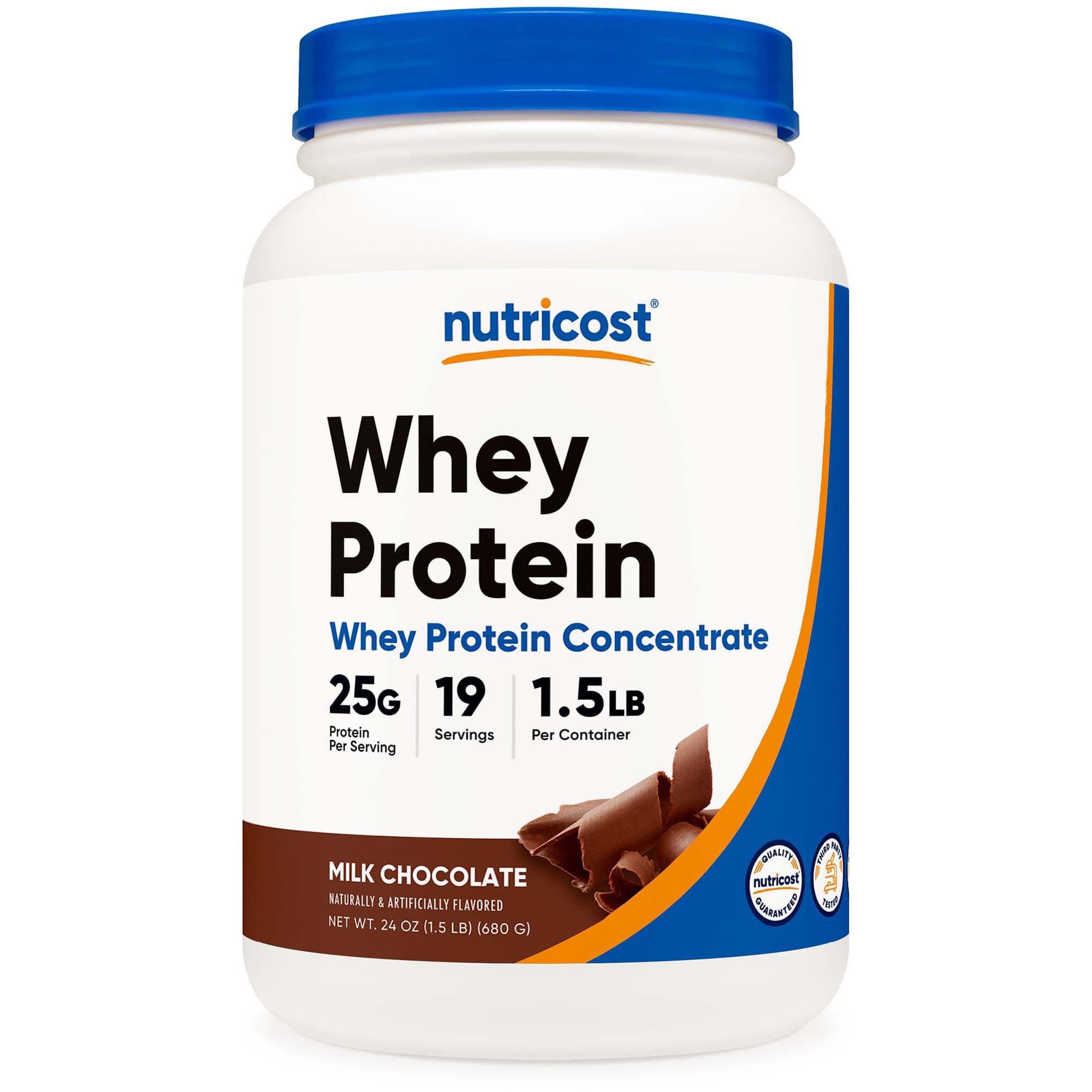 Nutricost Whey Protein Concentrate Powder, Chocolate , 1.5 lb. - Case of 6 - Image 1