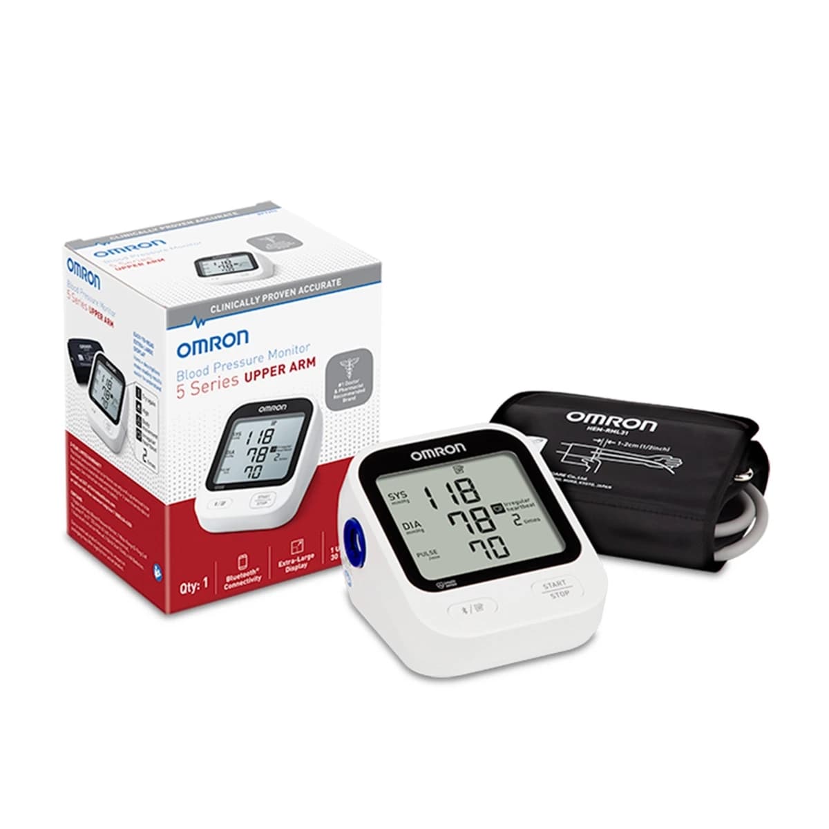 Omron 5-Series Upper Arm Blood Pressure Monitor - Case of 10 - Image 1