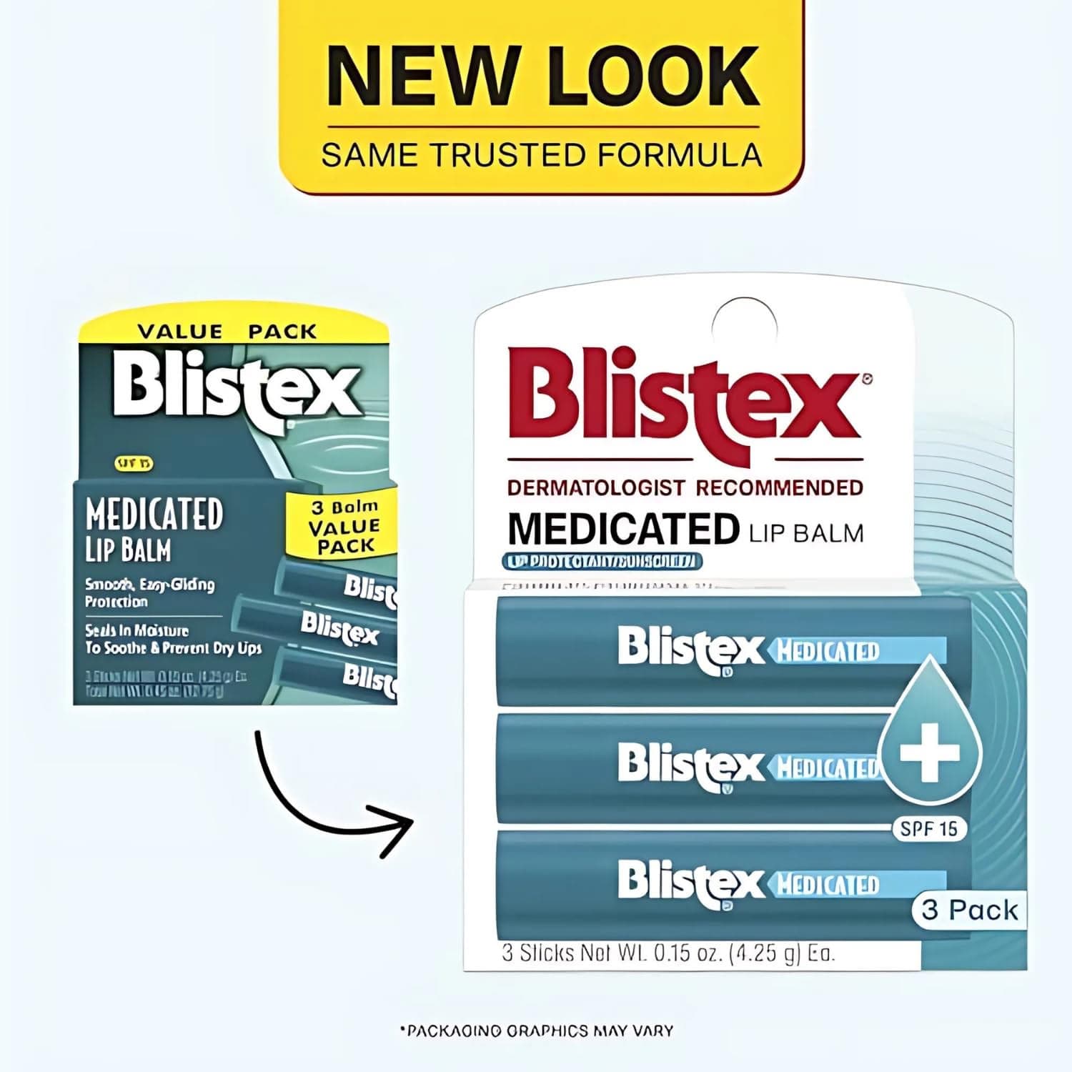 Blistex Medicated Lip Balm, SPF 15 - Pack of 3 - Image 2