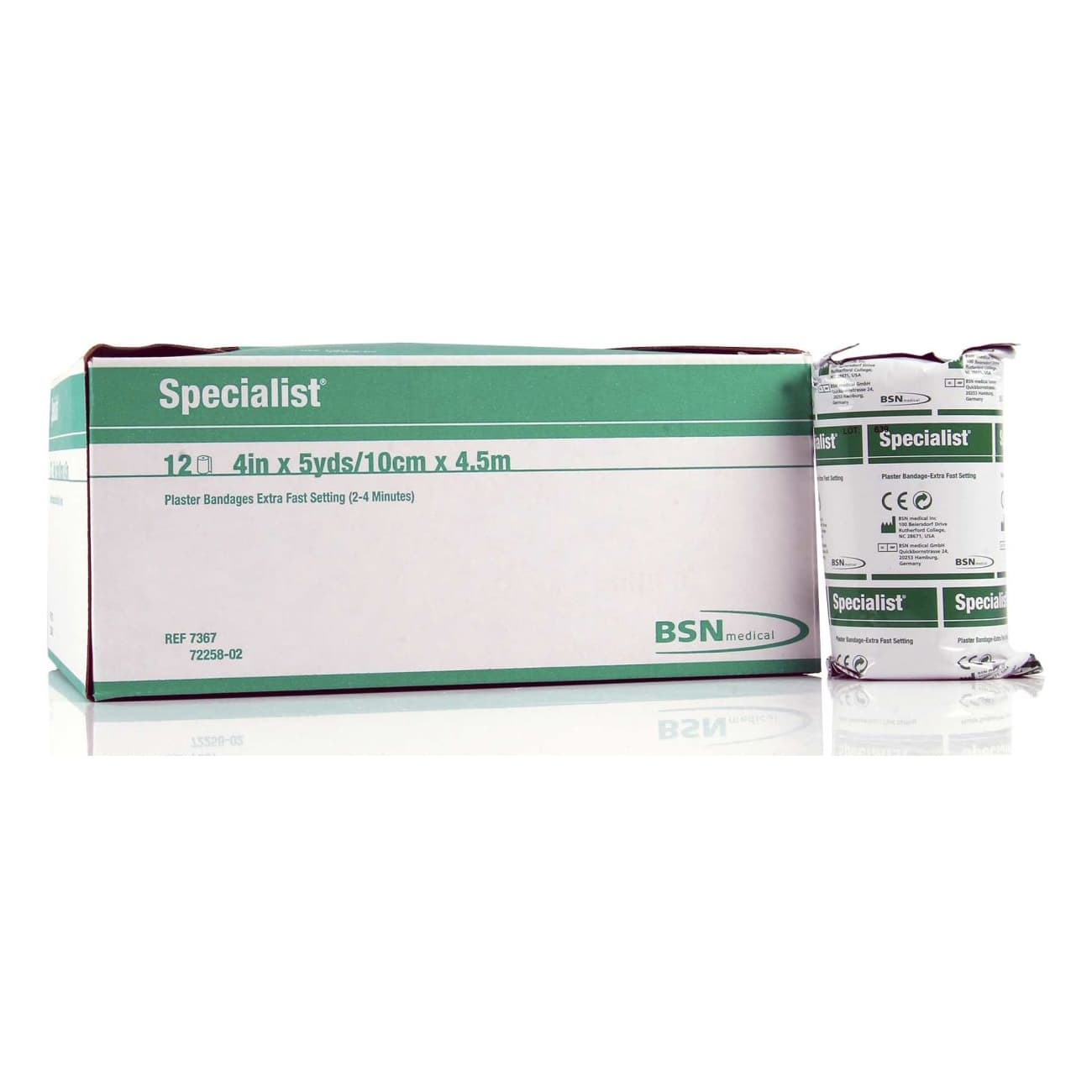 Specialist Extra-Fast Plaster Bandages, 4 Inch x 15 Foot - Case of 72 - Image 1