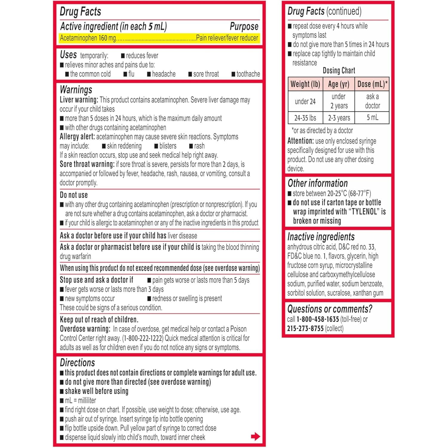 Infants' Tylenol Oral Suspension Liquid Medicine with Acetaminophen, 1 oz - Each - Image 9