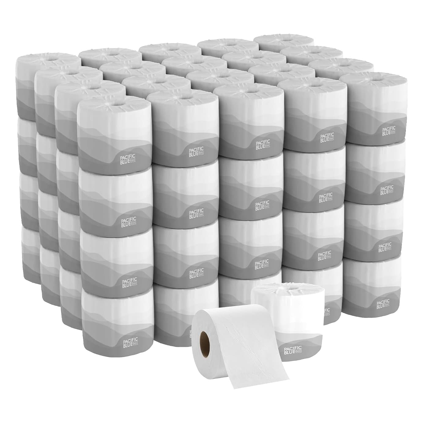 envision Toilet Tissue White Standard Size Cored Roll 4 x 4-1/20 Inch, 2-Ply - Case of 80 - Image 1