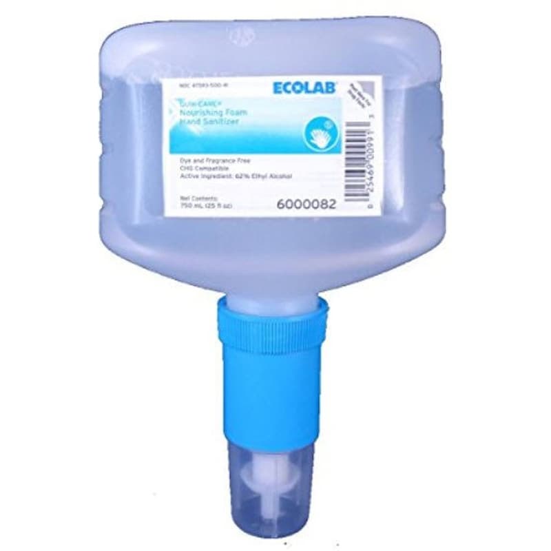 Ecolab Quik-Care Ethyl Alcohol Hand Sanitizer Foaming Dispenser Refill Bottle