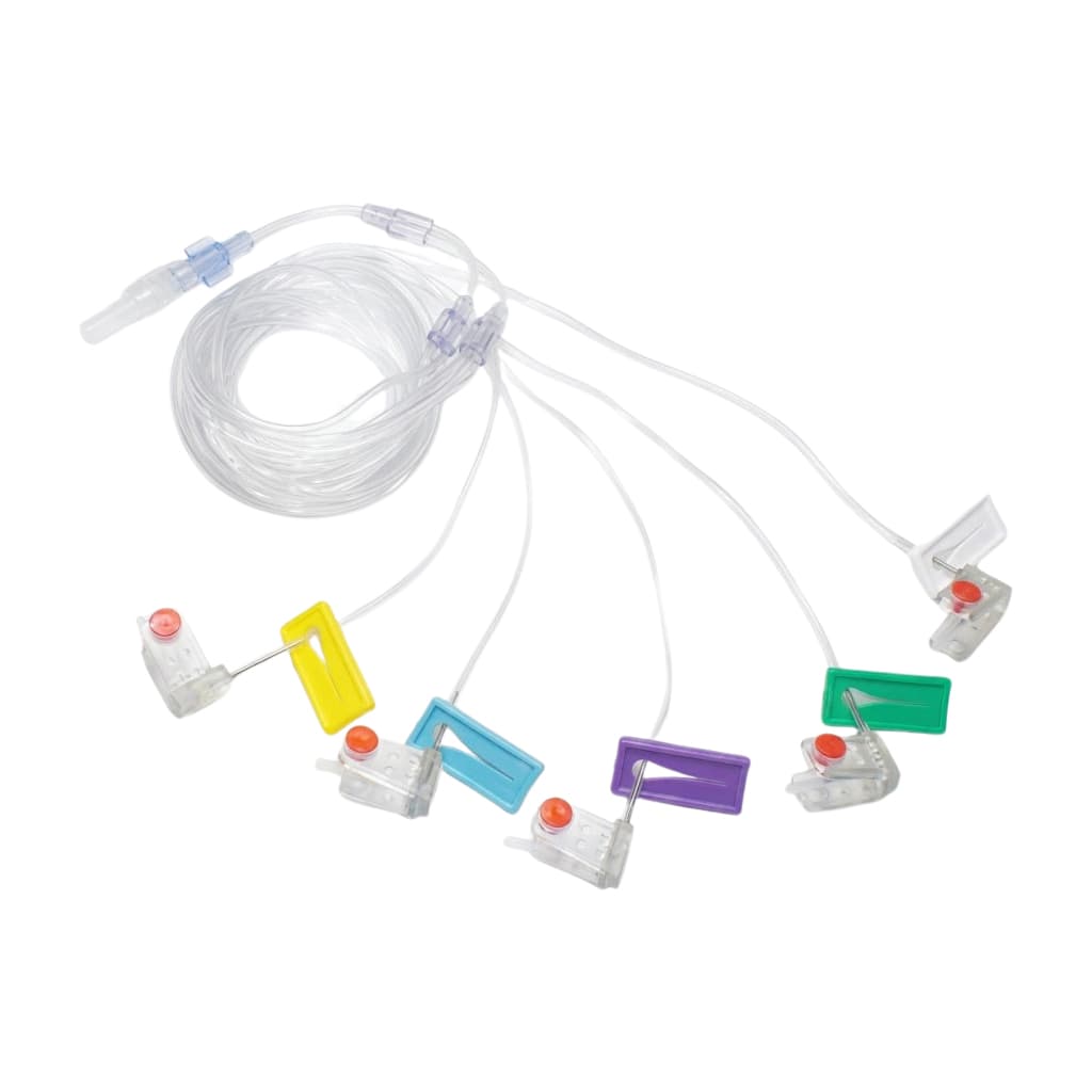Alimed Multi-Lumen Subcutaneous Infusion Set, 27 Gauge x 5, 9 mm, 36 Inch - Box of 10 - Image 1