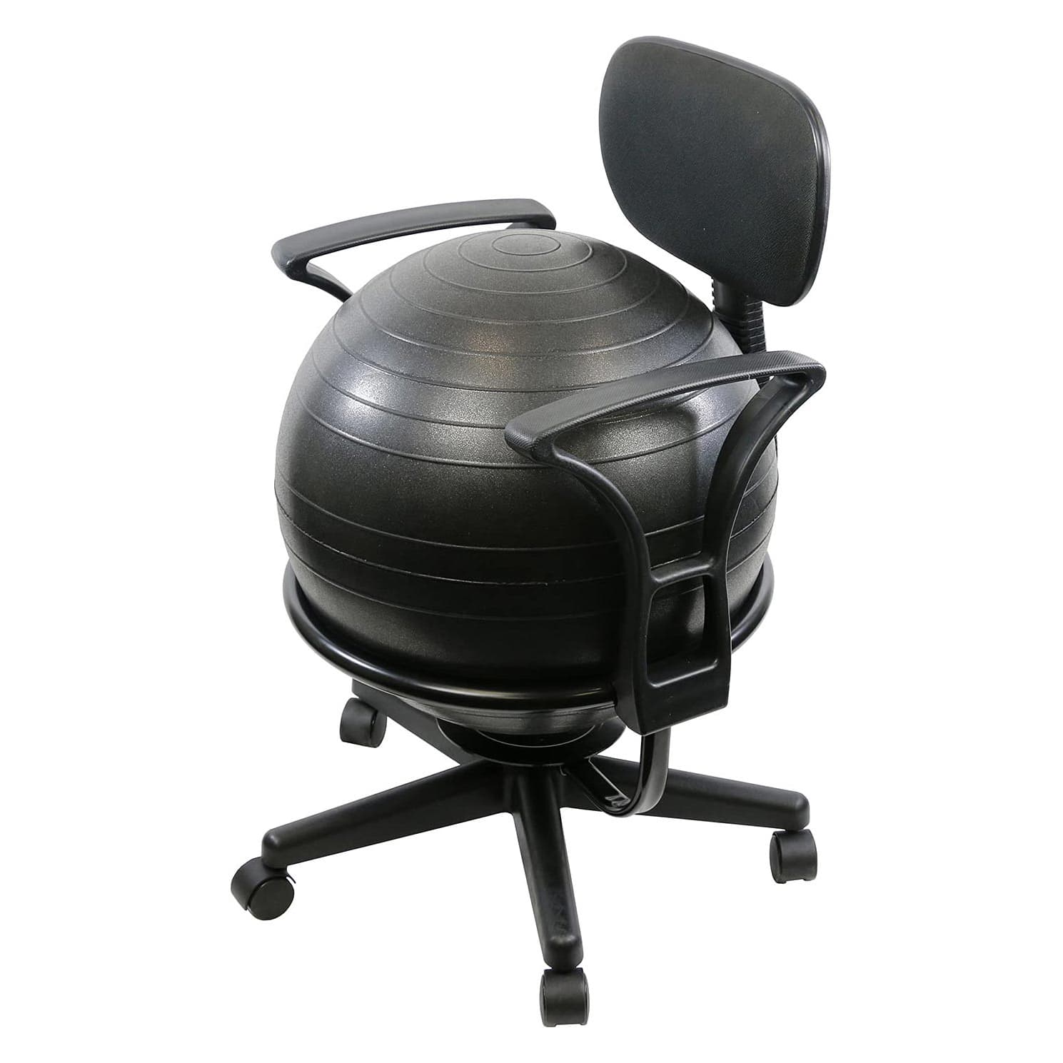 CanDo Ball Chair With Black Exercise Ball, with Arms - Image 1