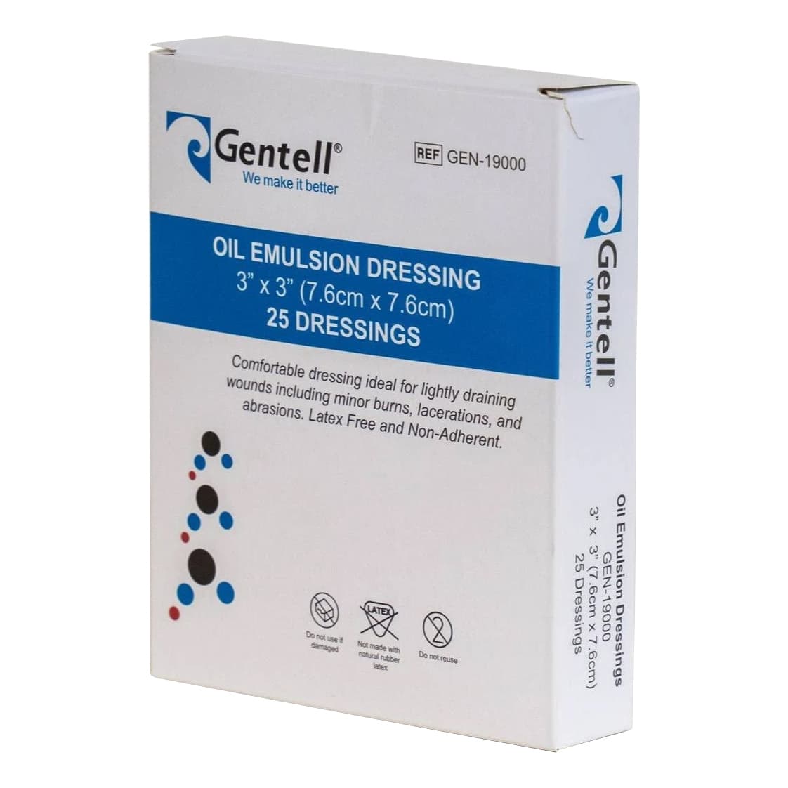 Gentell Oil Emulsion Dressing - Box of 25 - Image 1