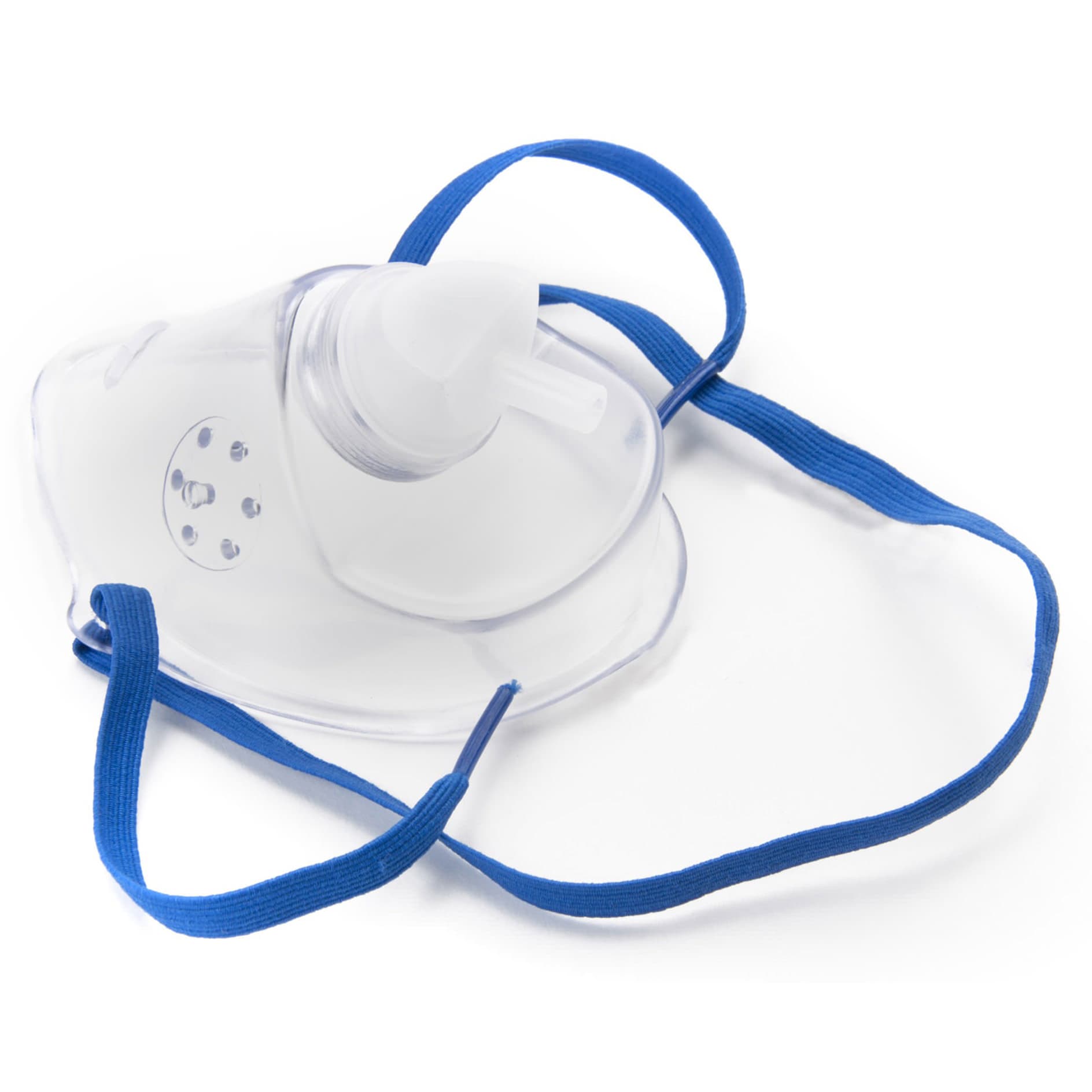 McKesson Oxygen Mask Clear Adjustable Head Strap Elongated Style Single Patient Use - Image 2