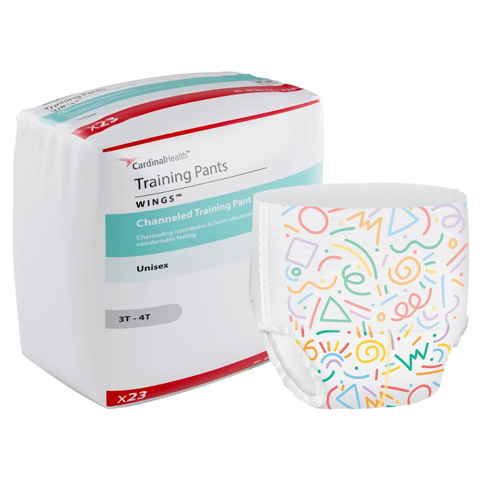 Cardinal Health Channelled Training Pants, 3T to 4T - Case of 92 - Image 1