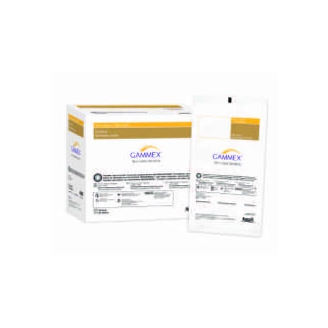 GAMMEX Non-Latex Sensitive Surgical Glove Cream Neutral Beaded Cuff Micro, Size 7 - Case of 200 - Image 1