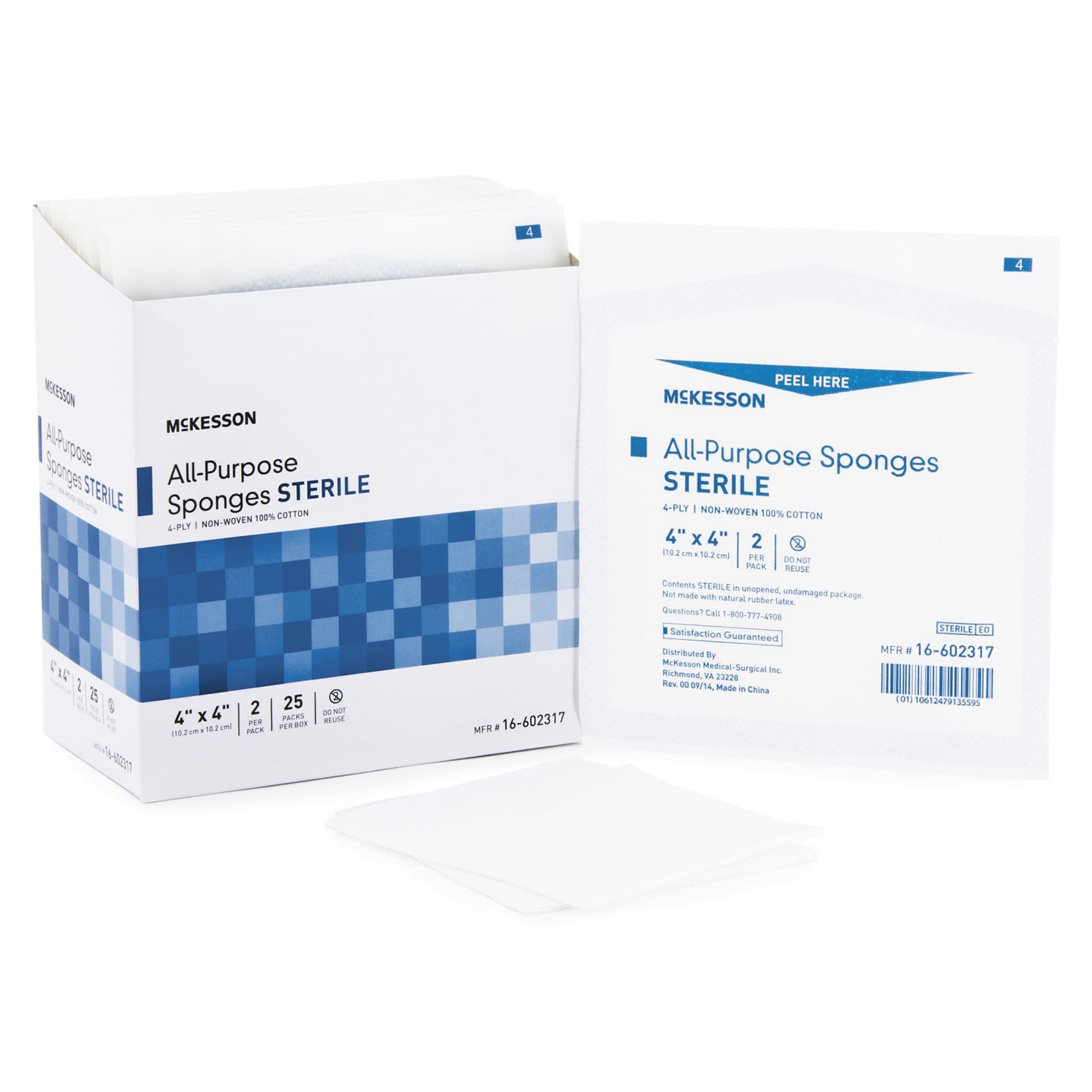 McKesson Cotton Nonwoven Sponge - Image 1