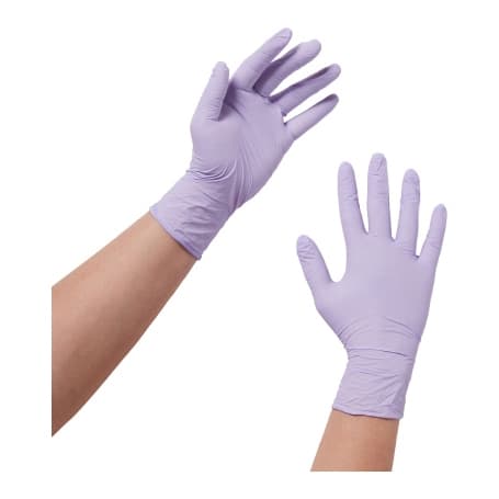 Halyard Lavender Exam Glove Lavender Lavender Beaded Cuff 2 mil to 4 mil Range, X-Small - Box of 250 - Image 1