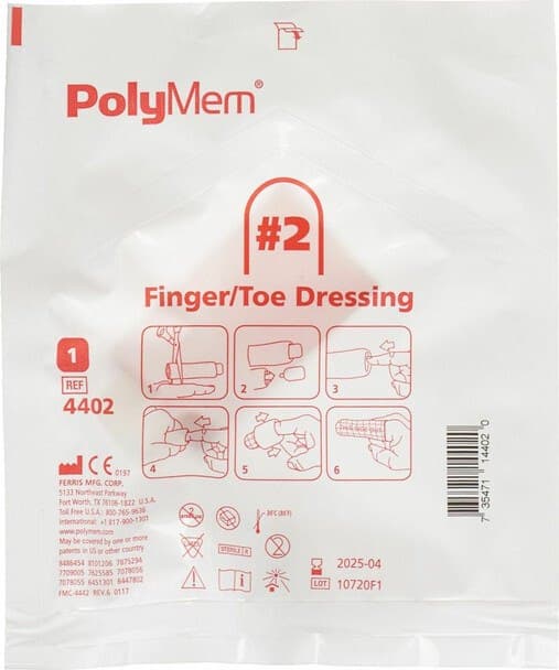 PolyMem Finger and Toe Foam Dressing, Medium, 2.2 to 2.6 Inch - Each - Image 1