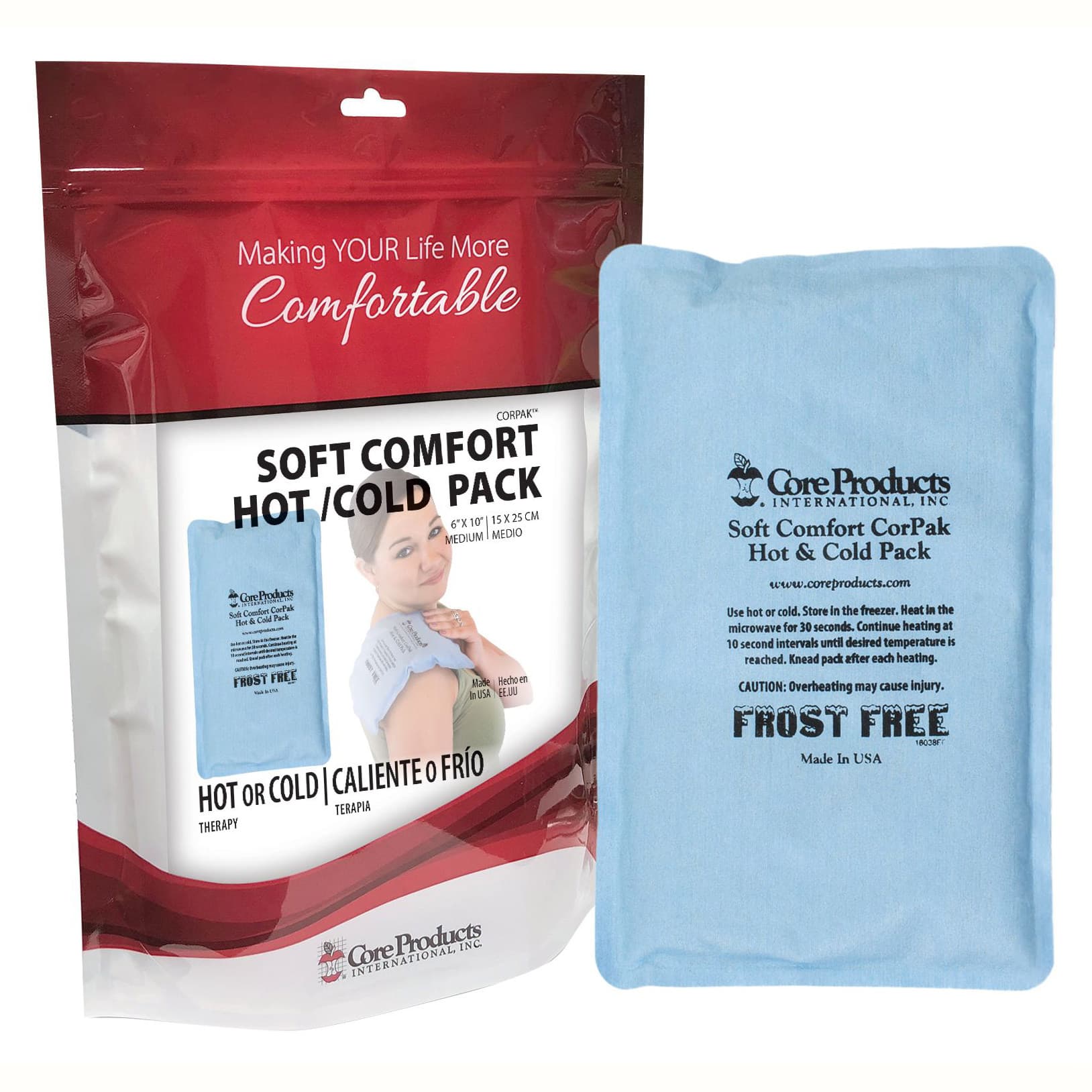 Core CorPak Soft Comfort Hot & Cold Therapy Pack, Medium, 6 x 10 Inch - Image 1