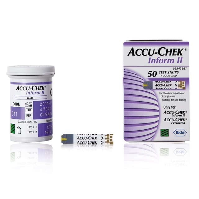 Accu-Chek Inform II Blood Glucose Test Strips - Box of 50 - Image 1