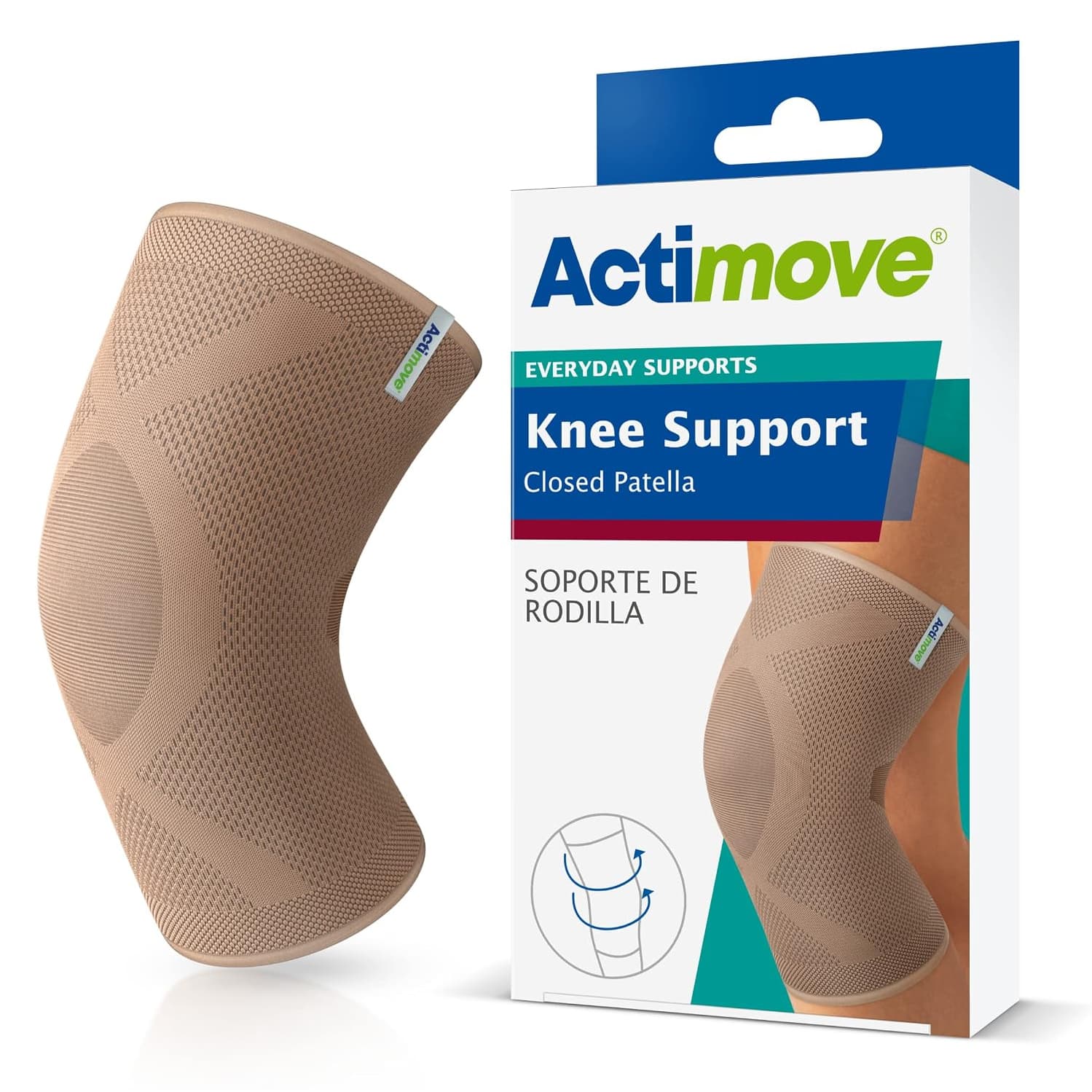 Actimove Knee Support Closed Patella, 2 Stays Medium Beige - Image 1