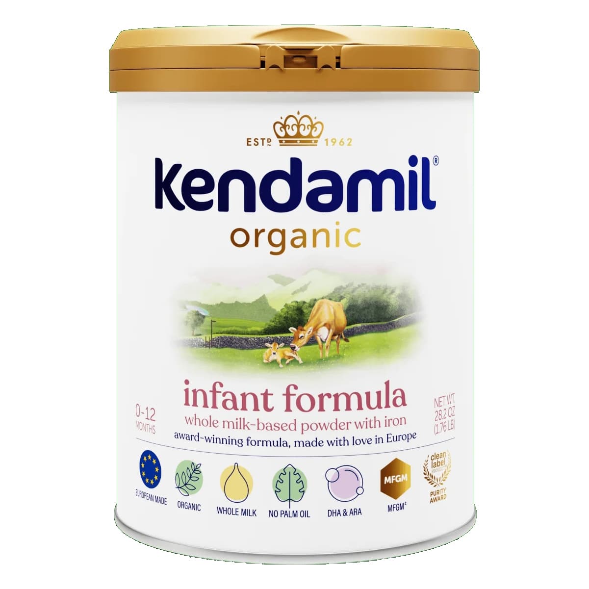 Kendamil Organic Infant Formula, 28.2 oz - Case of 6 - Image 1