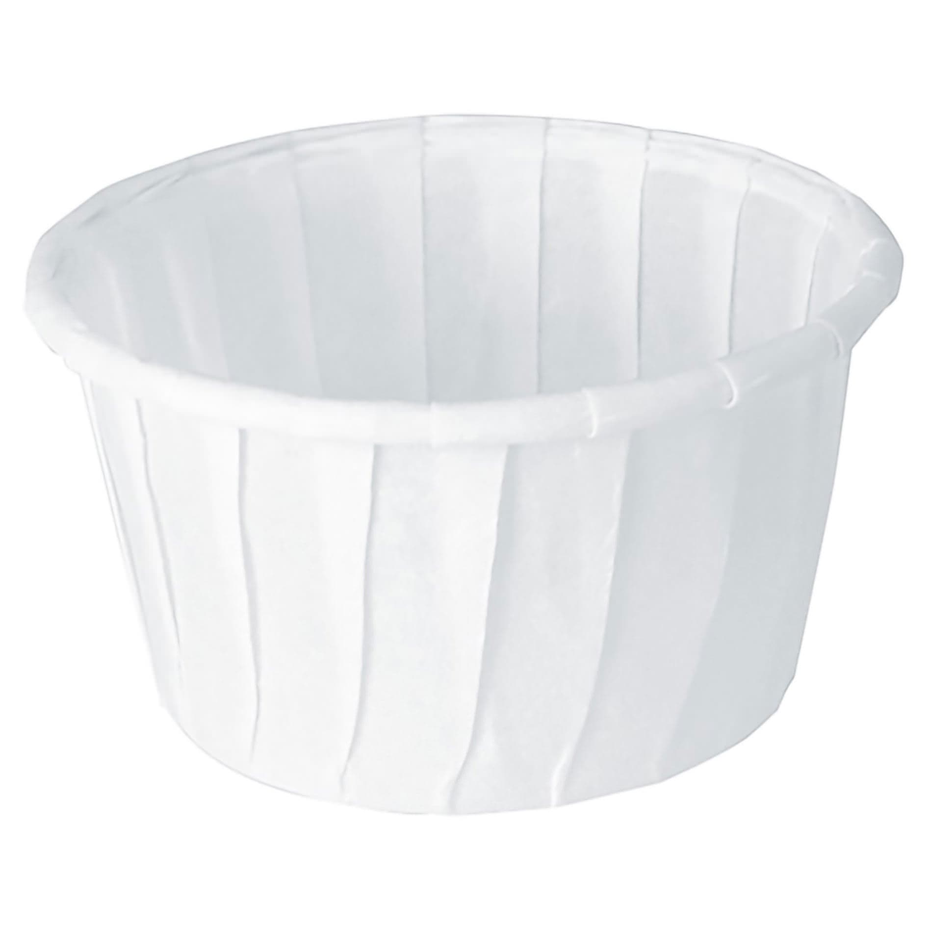 Solo Souffle Cup White Without Graduations Without Handle Hot-Cold, 1.25 oz. - Case of 5000 - Image 1