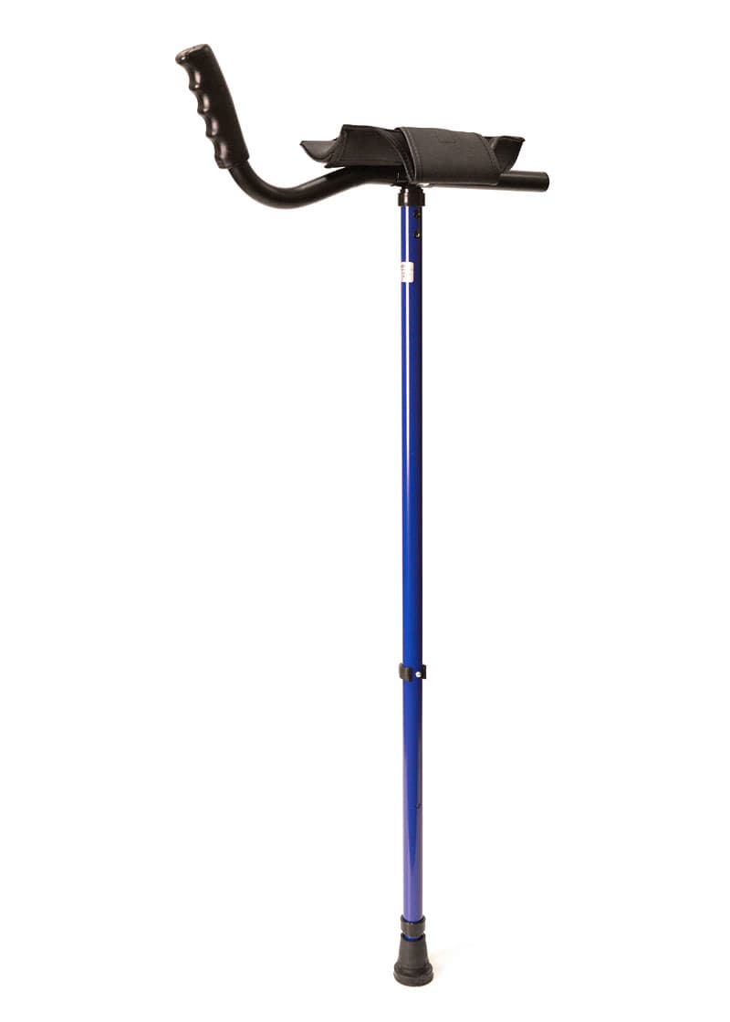 Walk Easy adult platform crutch with velcro sleeve - Deep Blue - Image 1