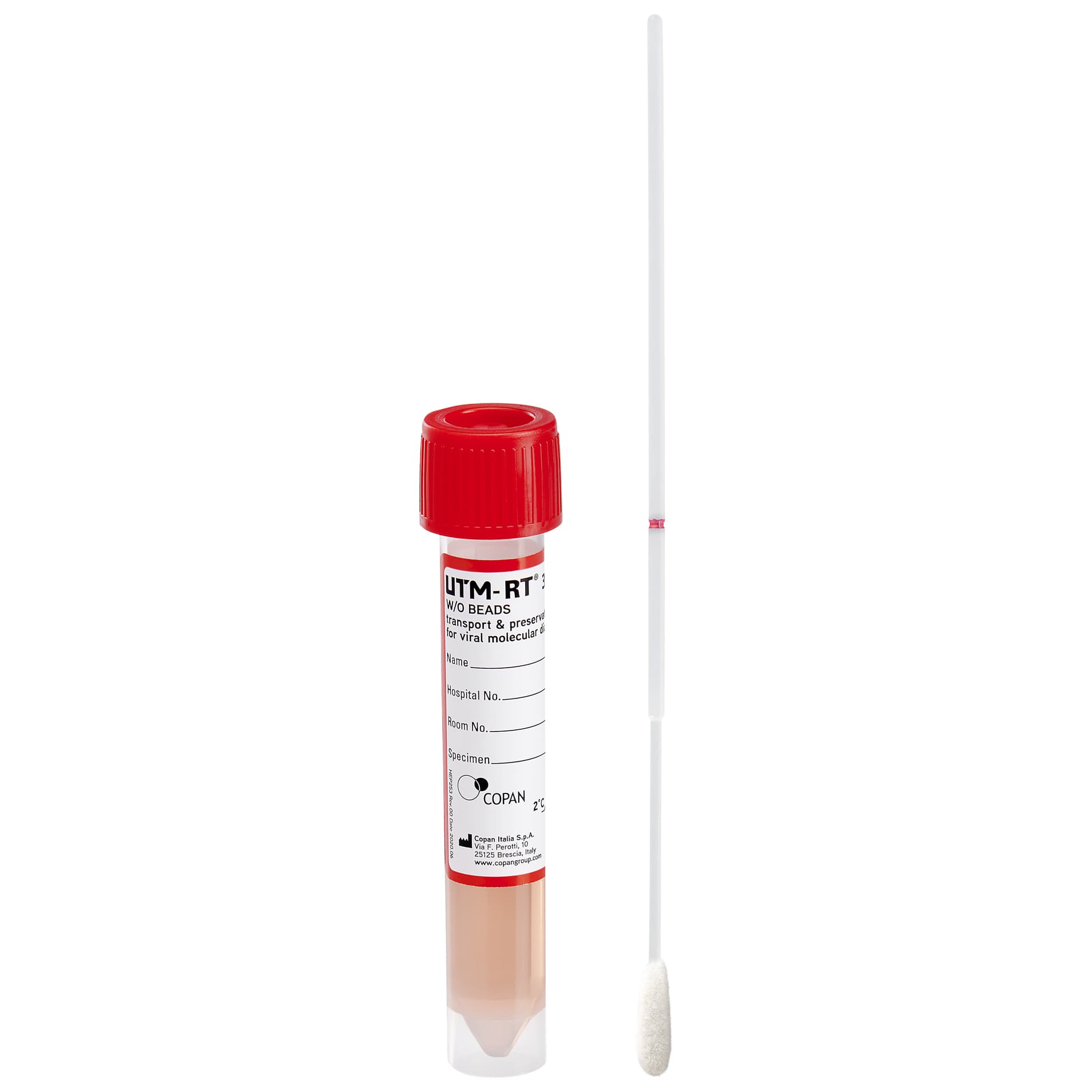 FLOQSwabs Nasal Collection and Transport System, Flocked Swab Tip, 16 x 100 mm - Box of 50 - Image 1