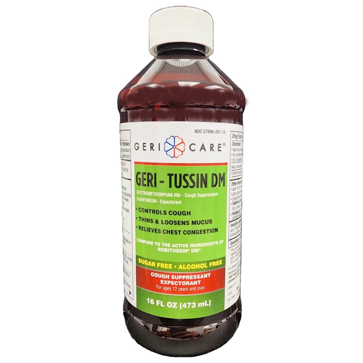 Geri-Tussin DM Cough Suppressant and Expectorant Liquid, 16 oz - 1 Bottle