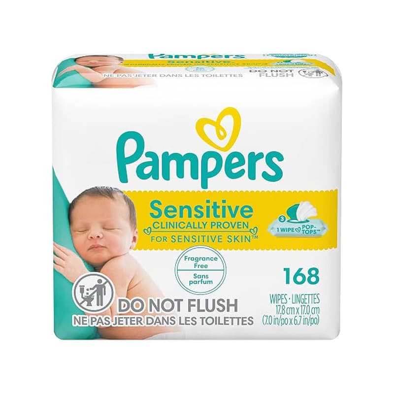 Pampers Sensitive Baby Wipes, 2x