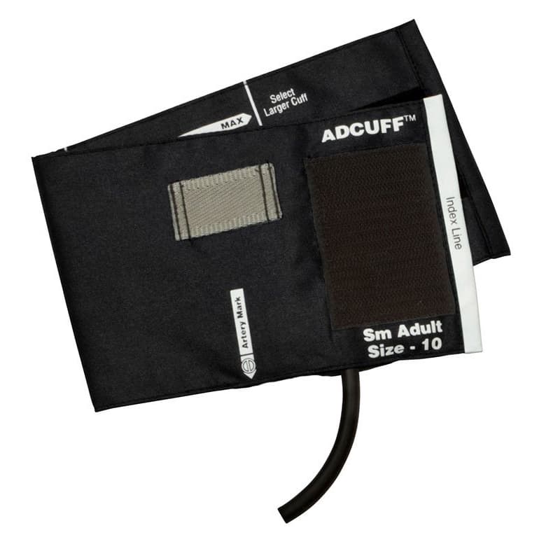 ADC Adcuff 2 Tube Bladder BP Cuff, Small Adult 19-27 cm, Black - Image 1