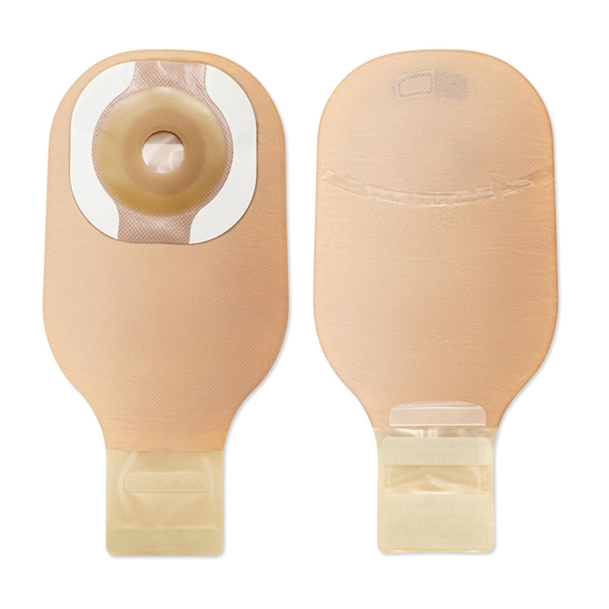 Premier 1-Piece Drainable Ostomy Pouch with Flat CeraPlus Barrier, 1-3/8 Inch - Box of 10 - Image 1