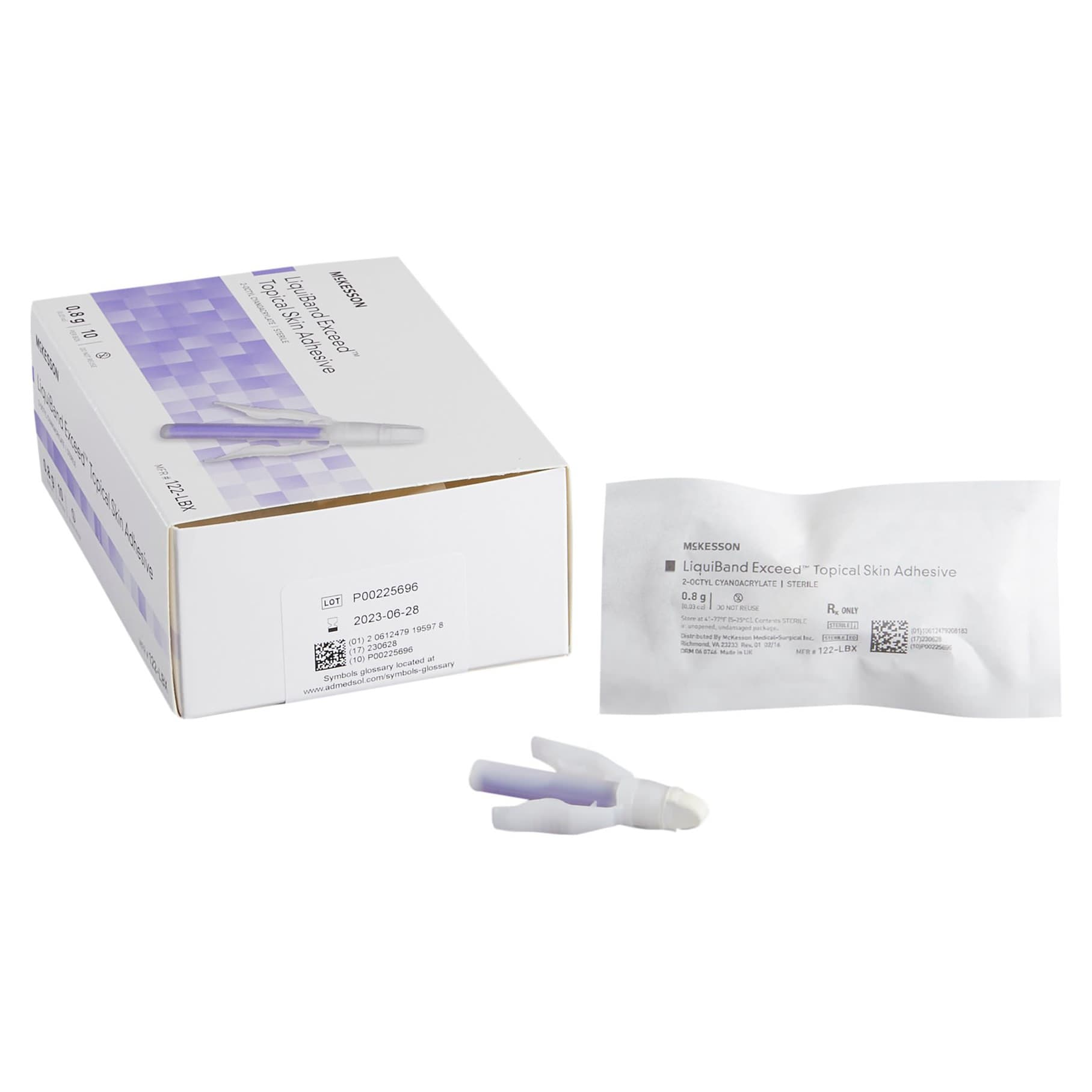 McKesson LiquiBand Exceed Topical Skin Adhesive Precision and Dome Applicator Tip