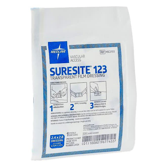 Suresite 123 Transparent Film Dressing, Sterile, 2.4 x 2.8 Inch - Each - Image 1