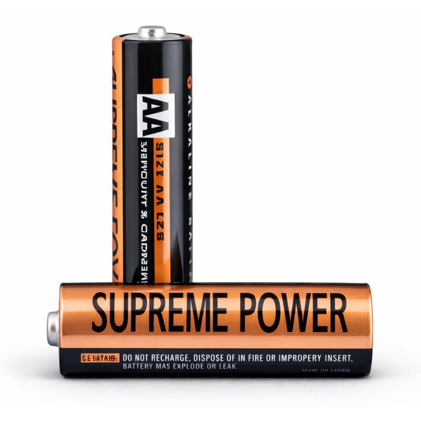 Supreme Technologies AA Alkaline Batteries, General Purpose - Package of 4 - Image 1