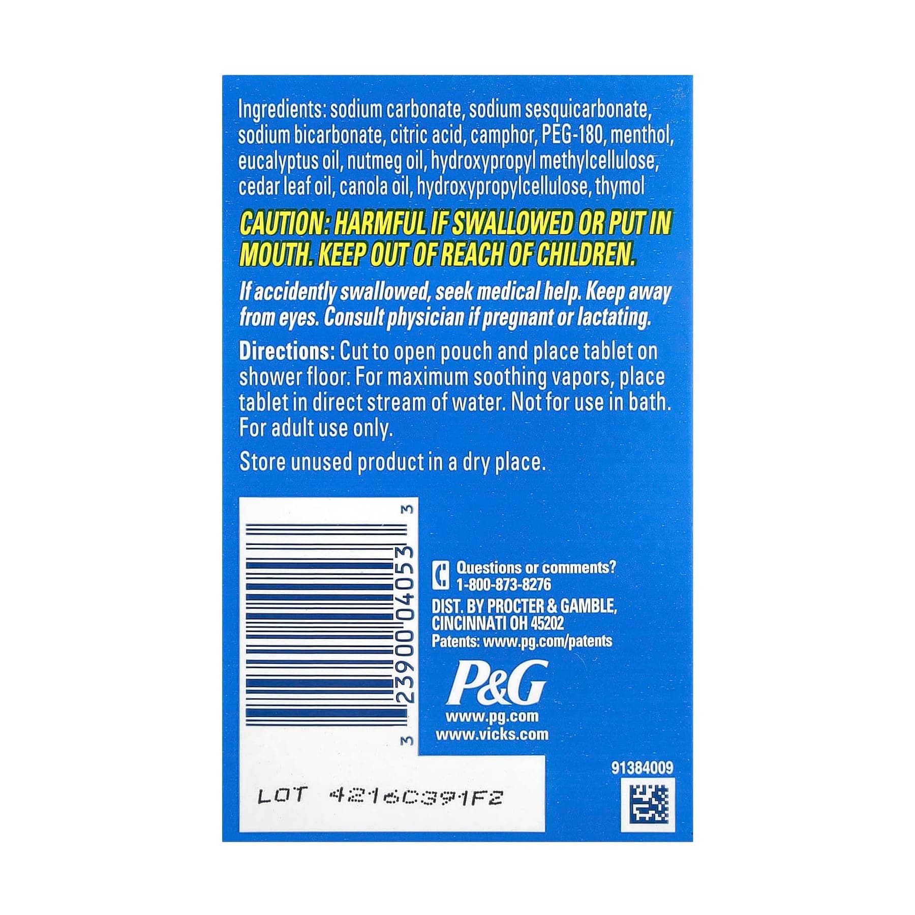 Vicks, VapoShower Soothing Vapours Tablet, 5 Count - Each - Image 2