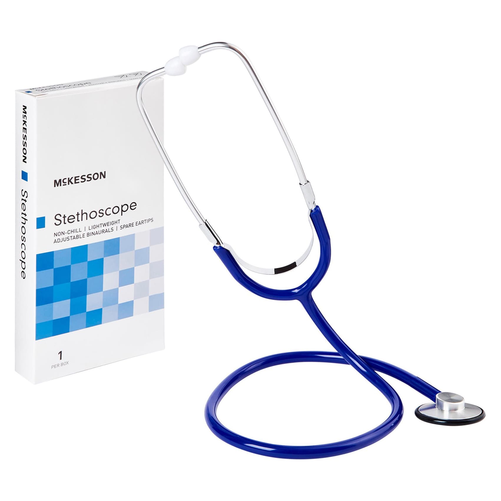 McKesson General Exam Stethoscope, Royal Blue, 21 Inch Tube - Image 1