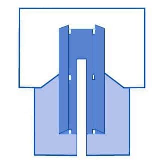 Medline CV Split Surgical Drape with Clear Anesthesia Screen - Image 1