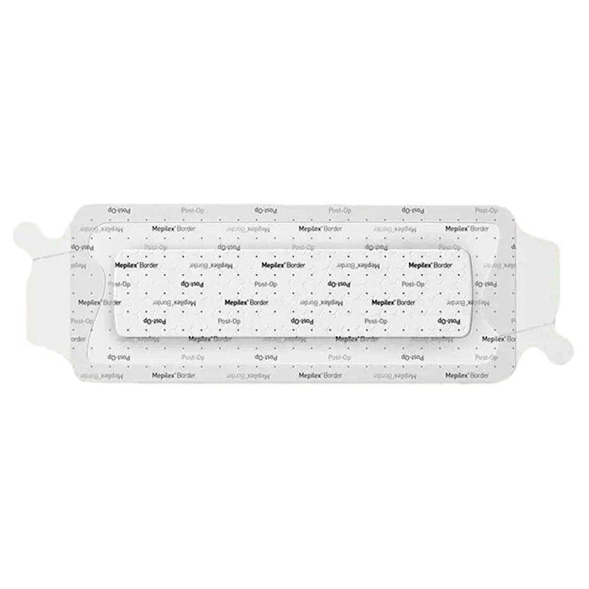 Mepilex Border Post-Op Silicone Adhesive Foam Dressing, 4 x 8 Inch - Each - Image 1