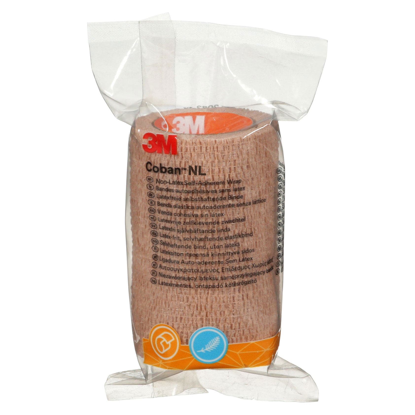 3M Coban NL Cohesive Bandage Tan NonSterile, 3 Inch x 2 Yard - Bag of 1 - Image 1
