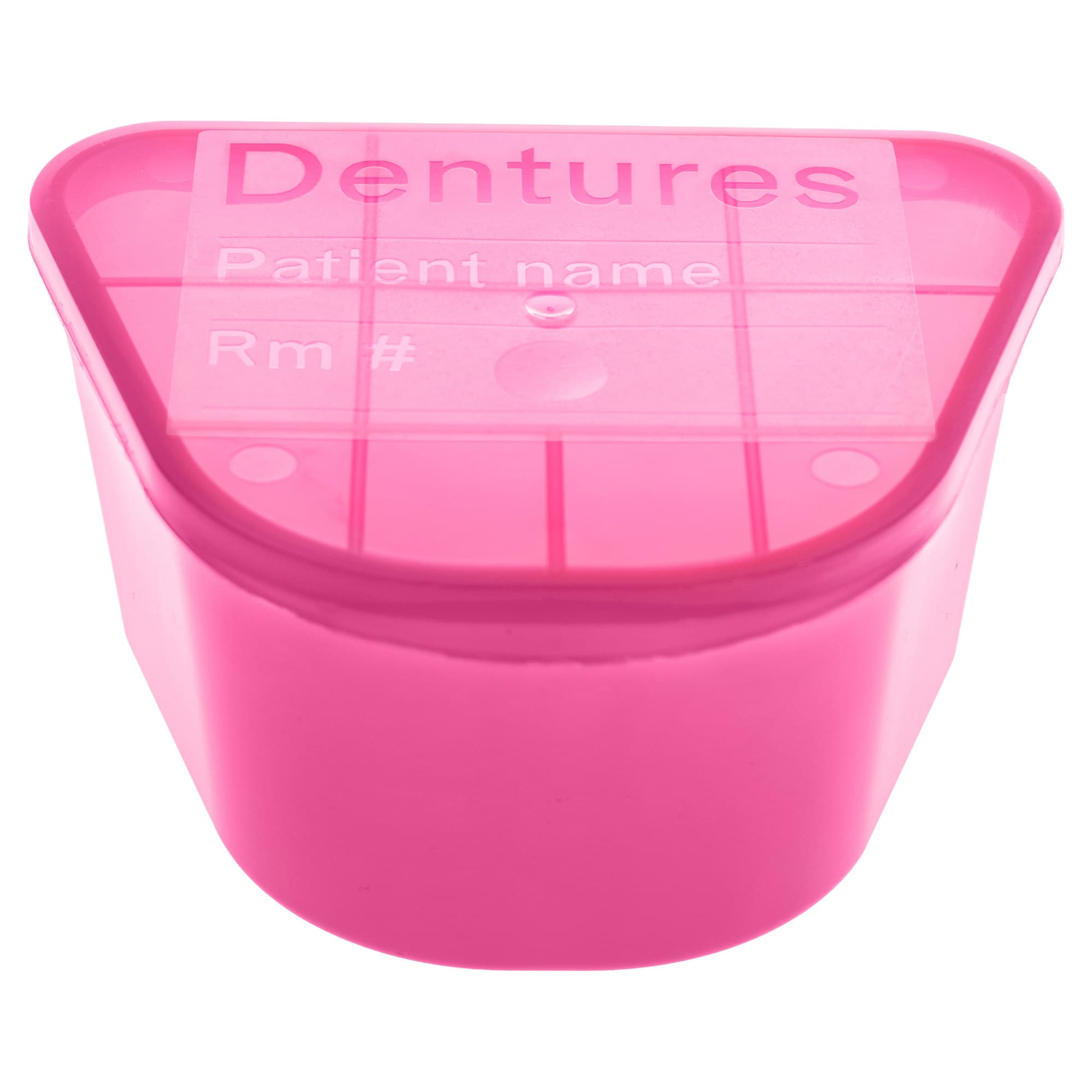 McKesson Denture Cup Pink Pink Lid Pink Lid Single Patient Use - Each - Image 1