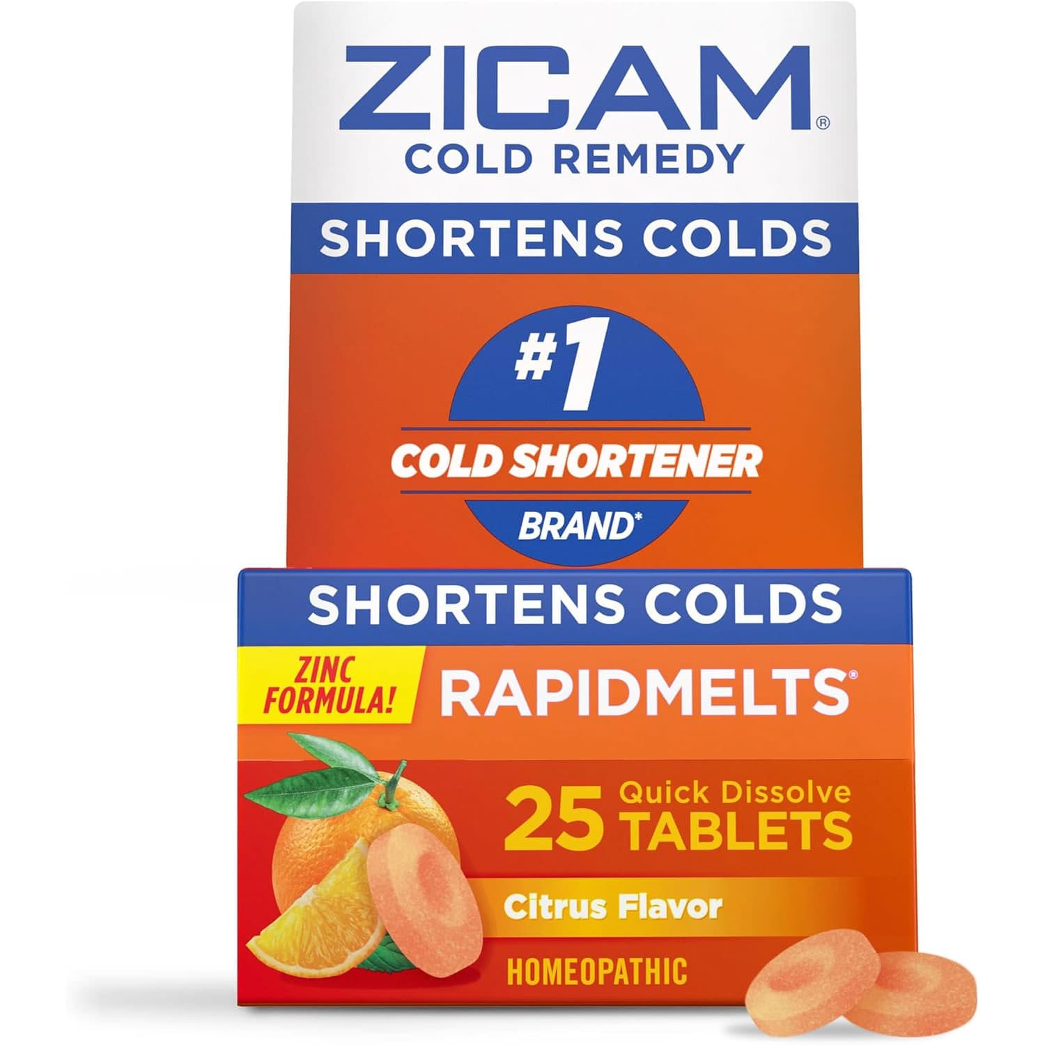 Zicam Zinc Cold Remedy RapidMelts,Citrus Flavor - 25 Count - Image 1
