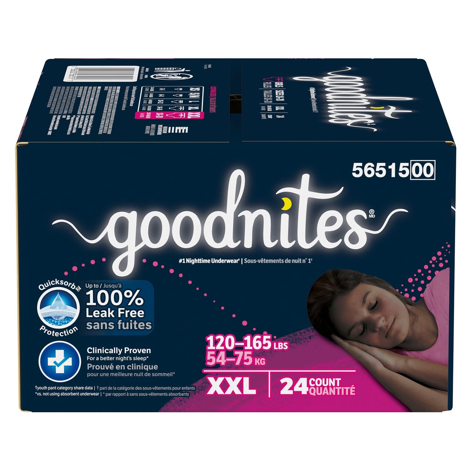 GoodNites Absorbent Female Underwear, 2 Extra Large - Case of 32 - Image 1
