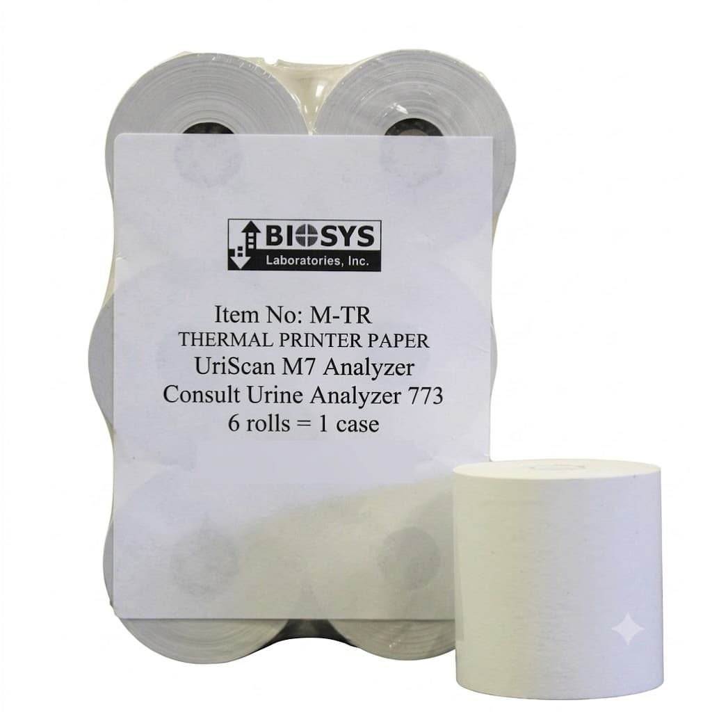 Biosys Labs Diagnostic Recording Paper Roll Without Grid - Case of 6