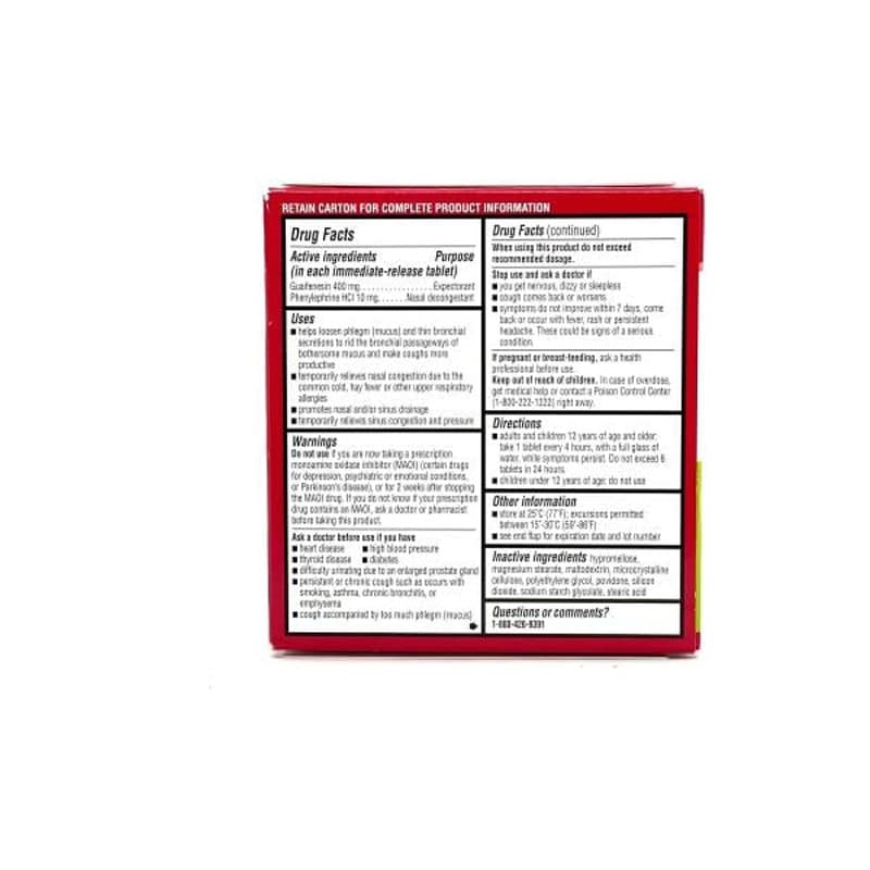 Leader Mucus Relief PE Sinus Congestion Tablets, 50 Count - Each - Image 3