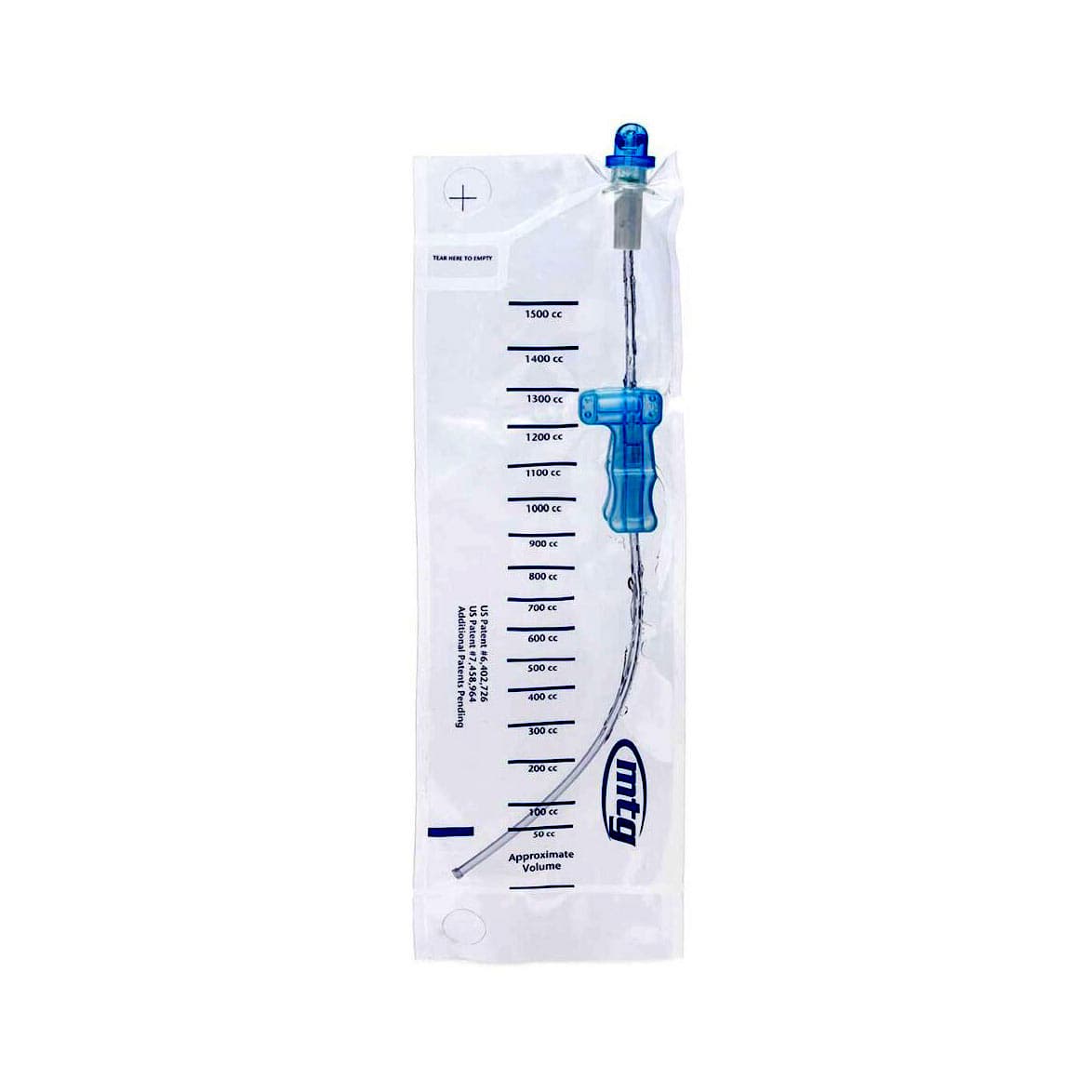 MTG EZ-Gripper Closed System Catheter, 1500ml, Privacy Bag, 14Fr, 16" Length - Case of 50 - Image 1