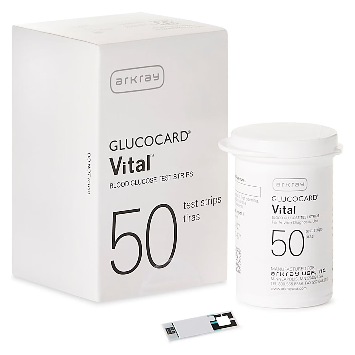 Arkray Glucocard Vital Blood Glucose Test Strip, 0.5 microlitre - Box of 50