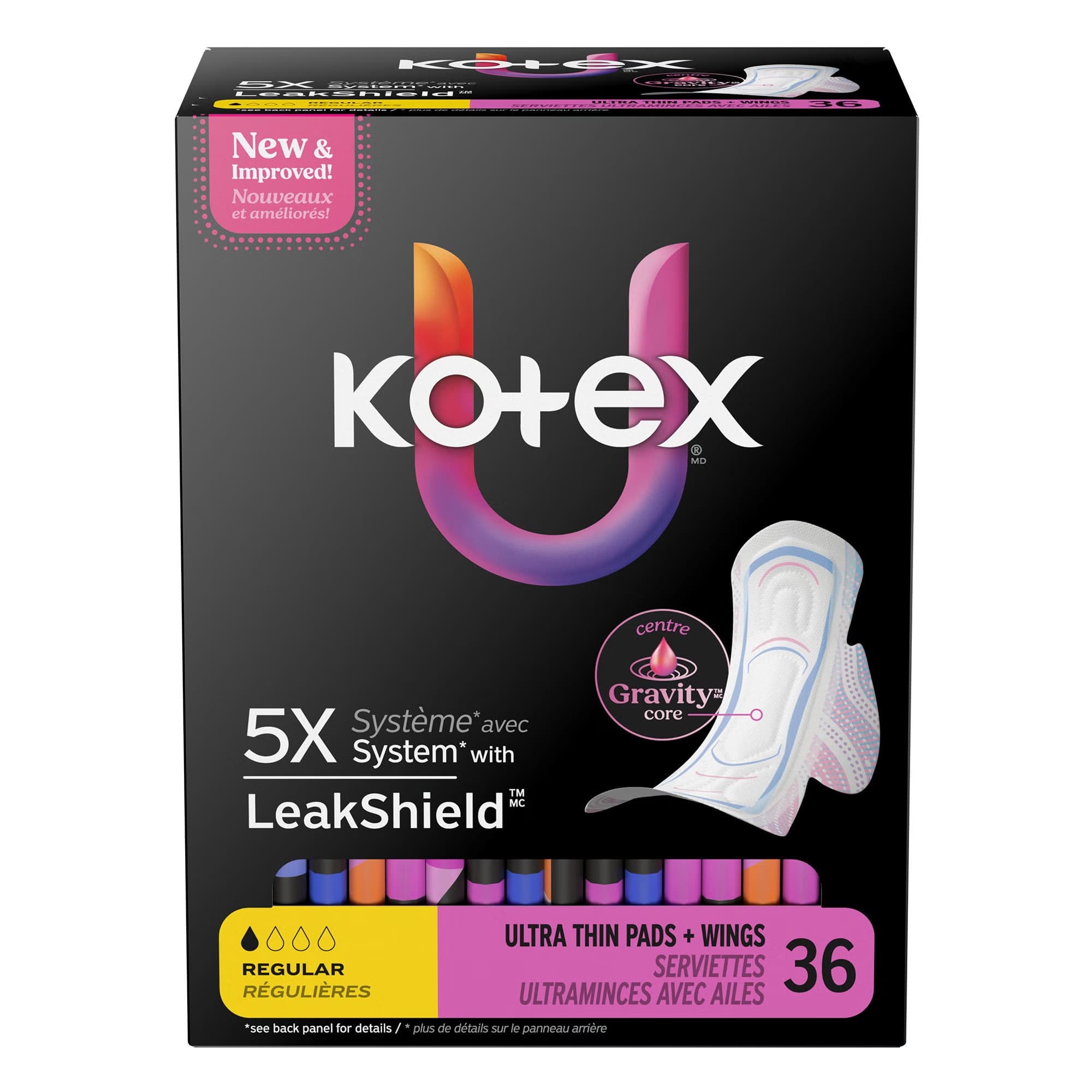 U By Kotex Clean & Secure Regular Ultra Thin Pads with Wings - Image 2