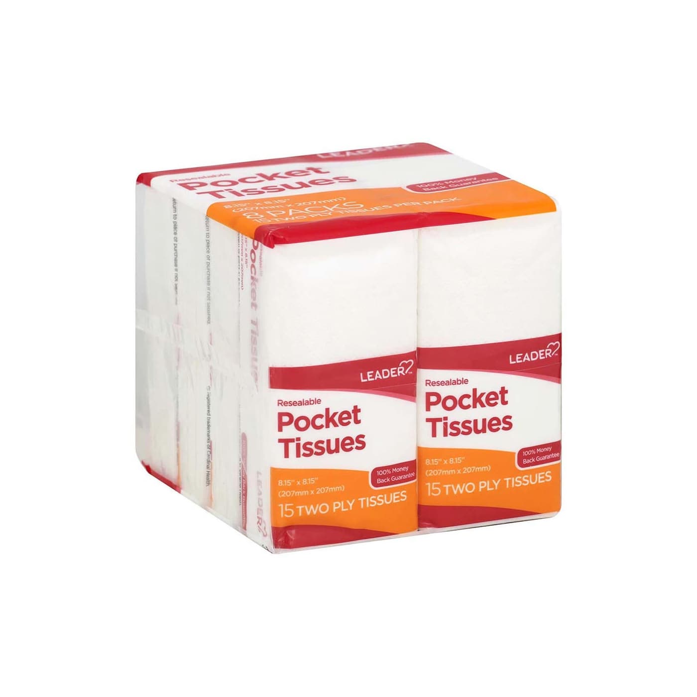 Leader Pocket Tissue Resealable Packs, 8 Pack - Package of 1 - Image 1