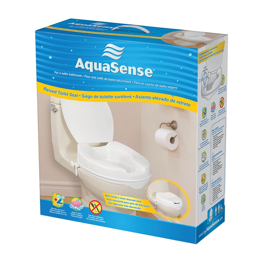 Raised Toilet Seat with Lid, 2" - Image 2