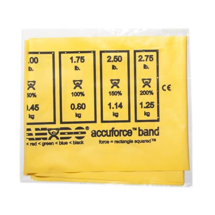 CanDo AccuForce Exercise Band, 4 Feet exerciser, Yellow, Extra Light - Image 1