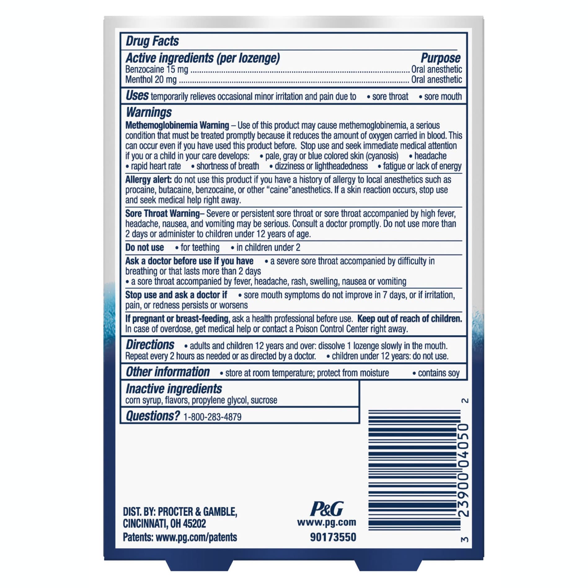 Vicks VapoCool Sore Throat Cooling & Numbing Lozenges - Carton of 16 - Image 2