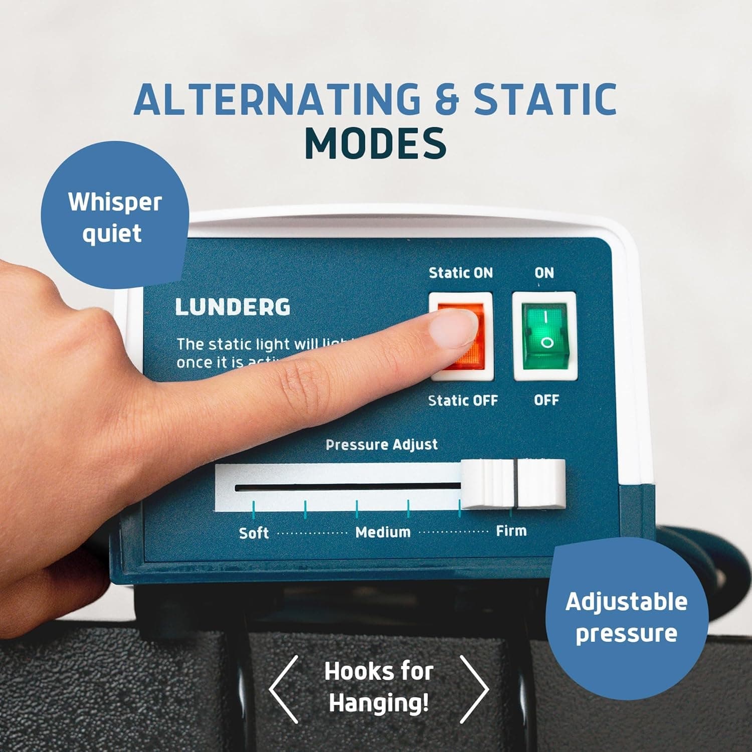 Lunderg Alternating Air Pressure Mattress Pad with Pump - Image 3