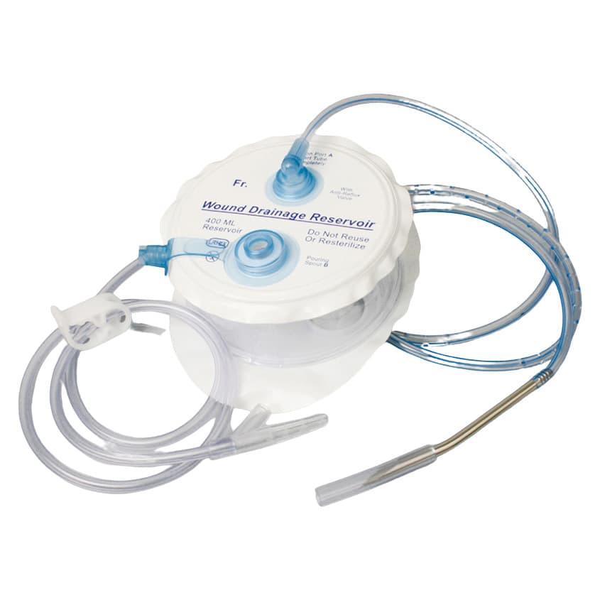 Jackson-Pratt Reservoir Kit with Pvc Round Drain 10Fr 400ml - Case of 12 - Image 1